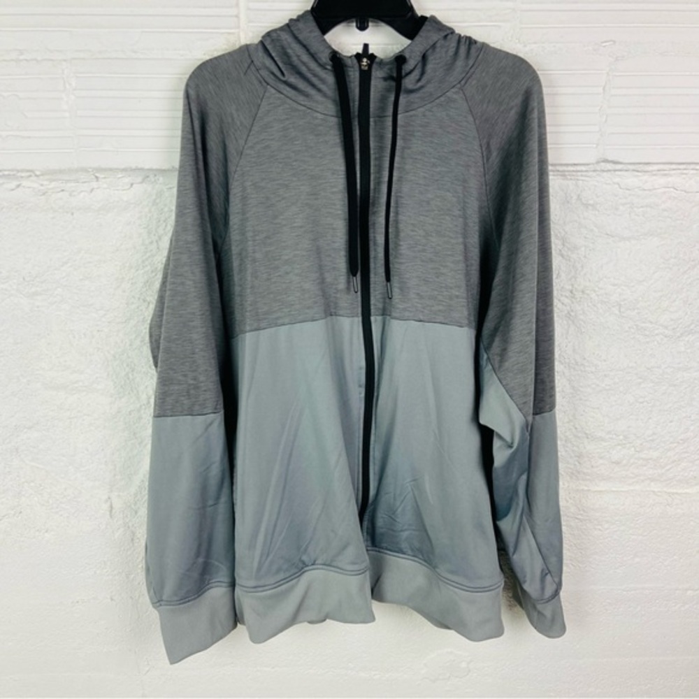 MTA Sport Heather Gray two tone lightweight Hoodie size XXL